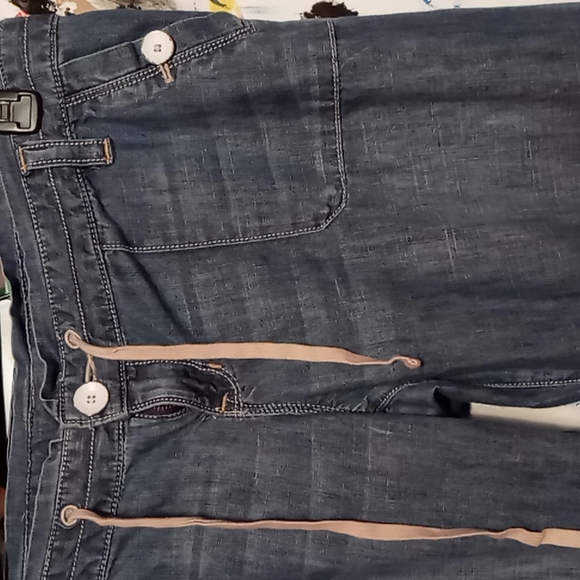 Gap Maternity 10 Reg White Button on Leg for Capri Conversion - Picture 5 of 7